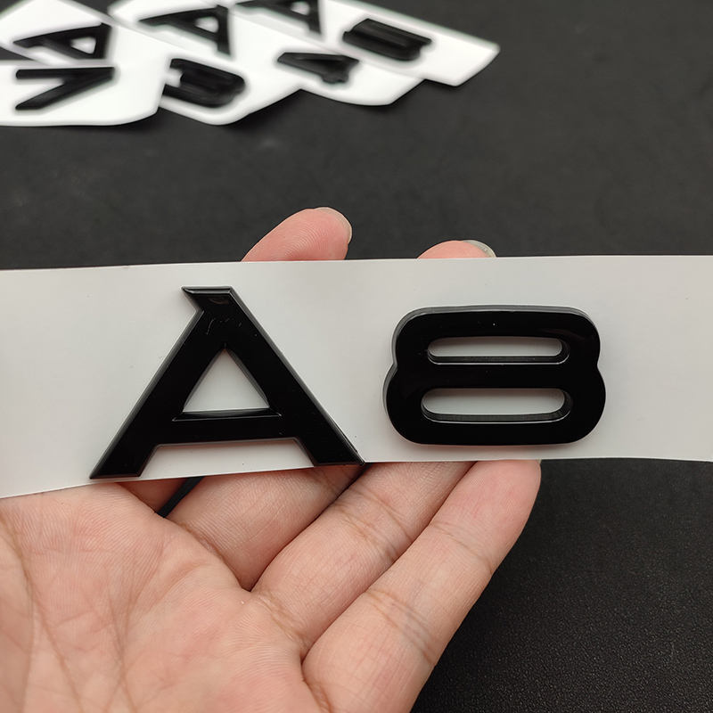 A3 A4 A5 A6 A7 A8 FITS AUDI BOOT REAR TAILGATE BADGE LETTERING GLOSS BLACK