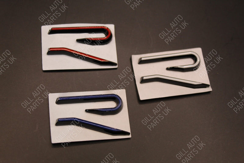 New Style R-Line R Badge For Volkswagen Boot Rear Black Surround Blue White Red