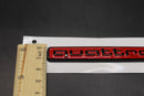 2pc Set quattro Red/Black Front Grille Stick-On & Rear Boot Badge For AUDI