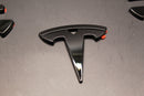 Gloss Black Black Model Y Overlay Badge Set For Tesla Front/Rear/Steering Wheel