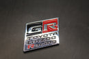 55mm X 40mm Chrome Silver Red Black GR Boot Rear Badge For Toyota Gazoo Racing