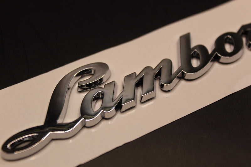 Chrome Silver Boot Rear Tailgate Letters Badge Fit For Lamborghini