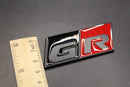 70mm X 30mm Matte Black Red Black GR Boot Rear Badge For Toyota