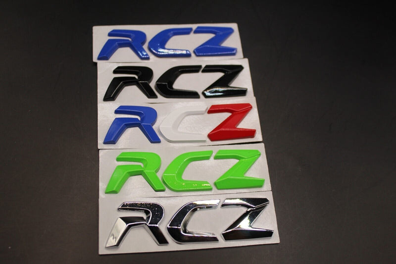 RCZ Rear Boot Emblem Badge For Peugeot Blue/Black/Red/White/Lime Green/Chrome