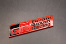 84mm X 23mm Matte Red Black GR Boot Rear Badge For Toyota Gazoo Racing