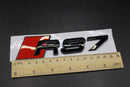 Gloss Black/Chrome Silver RS7 Fits Audi Badge Letters Emblem Rear Trunk Boot Lid