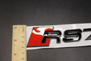 Gloss Black/Chrome Silver RS7 Fits Audi Badge Letters Emblem Rear Trunk Boot Lid