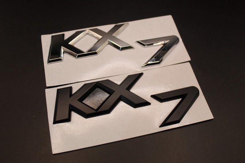 Matte Black Chrome Silver KX7 LETTERS Badge Rear Boot Tailgate For KIA