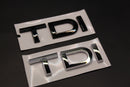 Gloss Black Chrome Silver TDI Letters Badge Rear Boot FOR Audi