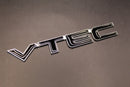 VTEC V TEC Side Fender Wing Door Boot Badge Emblem Black Chrome Red for Honda