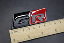 70mm X 30mm Matte Black Red Black GR Boot Rear Badge For Toyota