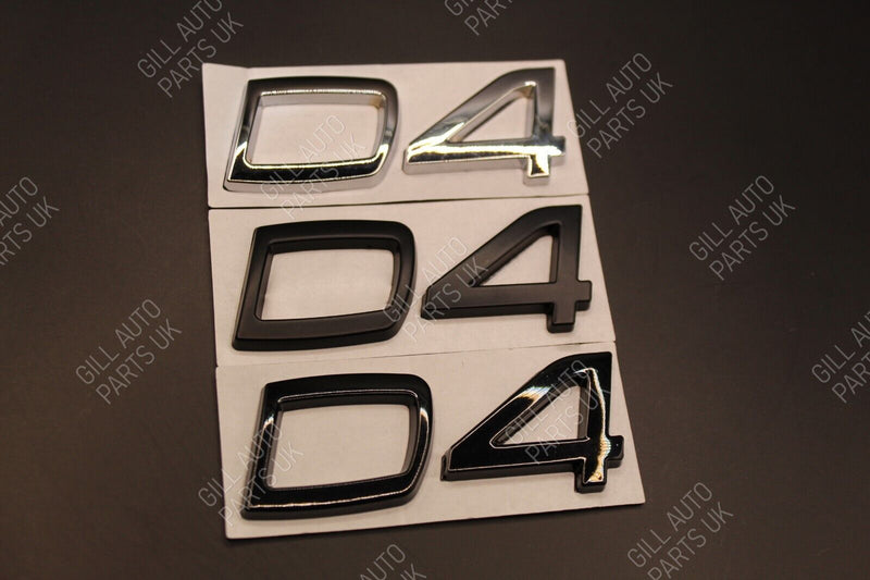 Gloss Matte Black Chrome D3 D 3 Metal Car Letters Badge Rear Boot FOR Volvo