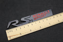 Matte Black Red R.S. RS Boot Rear Tailgate Fender Wing Badge For Renault Sport