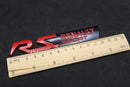 Red Black R.S. RS Boot Rear Side Fender Wing Badge For Renault Sport