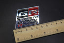 55mm X 40mm Chrome Silver Red Black GR Boot Rear Badge For Toyota Gazoo Racing