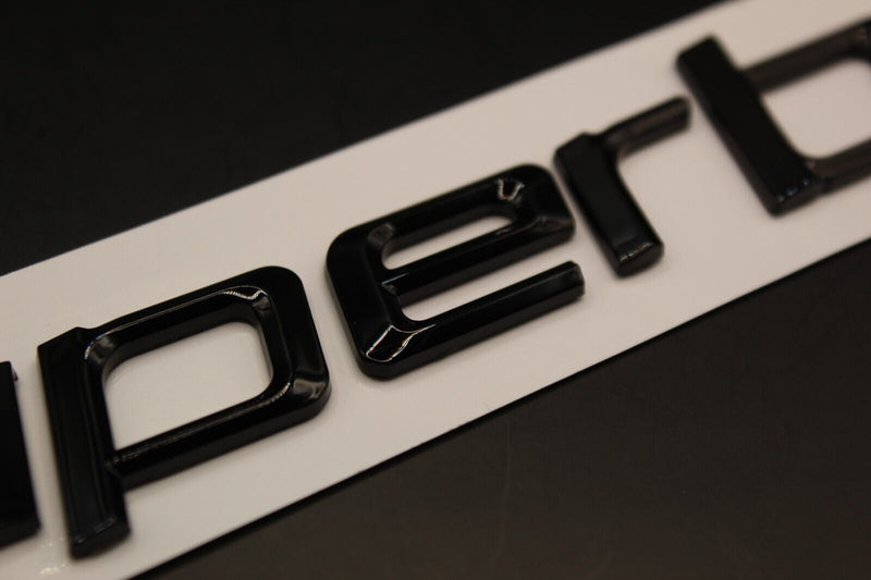 Gloss Black/Chrome Silver Superb LETTERS For SKODA Badge Rear Boot