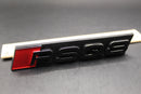 Gloss Black RSQ8 Front Grille Stick-On Badge Fit For AUDI