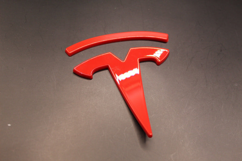 Red Model Y Overlay Badge Set For Tesla Front/Rear/Steering Wheel
