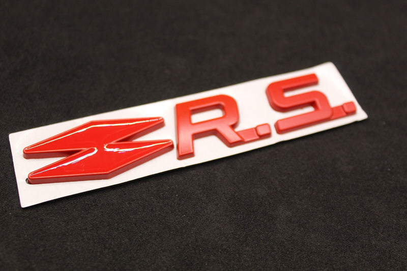 All Red R.S. RS Boot Rear Tailgate Side Fender Wing Badge For Renault