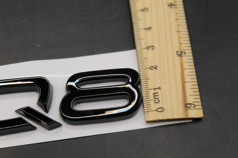 Gloss Black Yellow RSQ8 Rear Boot Badge Fit For AUDI