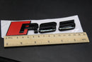 Gloss Black/Chrome Silver RS5 Fits Audi Badge Letters Emblem Rear Trunk Boot Lid