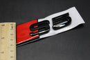 Gloss Black/Chrome Silver S5 Fits Audi Badge Letters Emblem Rear Trunk Boot Lid