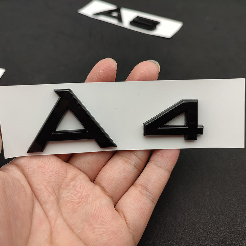 A3 A4 A5 A6 A7 A8 FITS AUDI BOOT REAR TAILGATE BADGE LETTERING GLOSS BLACK