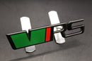 Green Black Red VRS Front Grille & Rear Boot Badge Set For Skoda