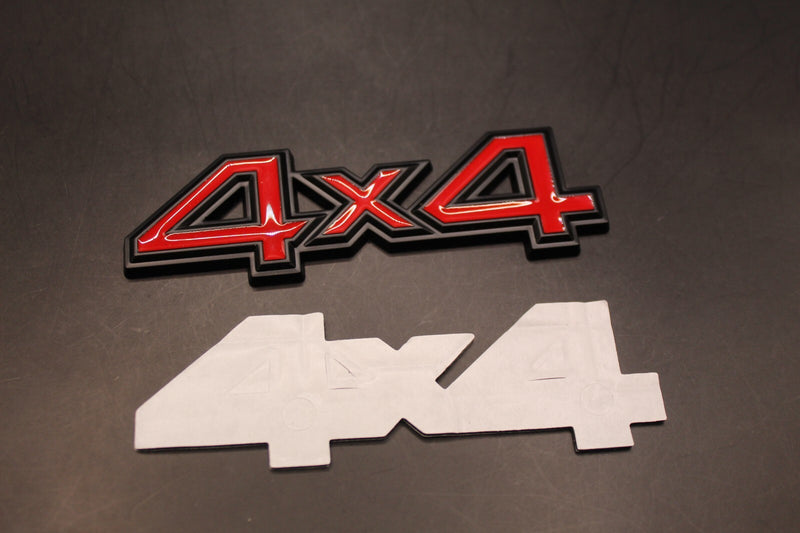 Black Red 4x4 4 x 4 Boot Rear trunk Self-Adhesive Badge For Cars