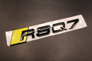 Gloss Black Yellow RSQ7 Rear Boot Badge Fit For AUDI