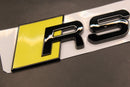 Gloss Black Yellow RSQ7 Rear Boot Badge Fit For AUDI