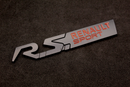 Matte Black Red R.S. RS Boot Rear Tailgate Fender Wing Badge For Renault Sport