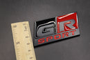 73mm X 36mm Matte Black Red Black GR SPORT Boot Rear Badge For Toyota