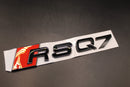Gloss Black/Chrome Silver RSQ7 For Audi Badge Letters Emblem Rear Trunk Boot Lid