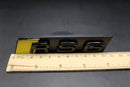 Gloss Black Yellow RS6 Front Grille Stick-On & Rear Boot Badge Set Fit For AUDI