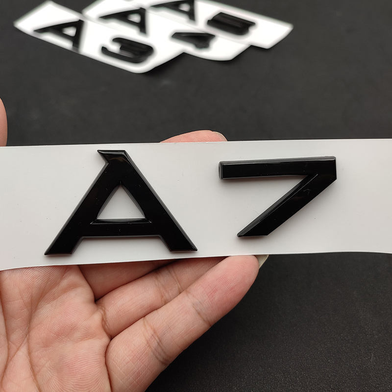 A3 A4 A5 A6 A7 A8 FITS AUDI BOOT REAR TAILGATE BADGE LETTERING GLOSS BLACK