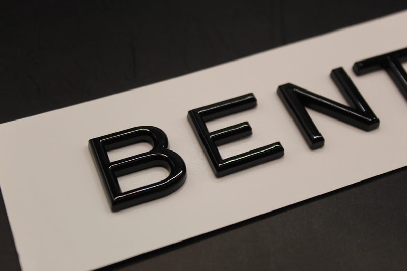 Gloss Black Boot Rear Tailgate Letters Badge Fit For Bentley