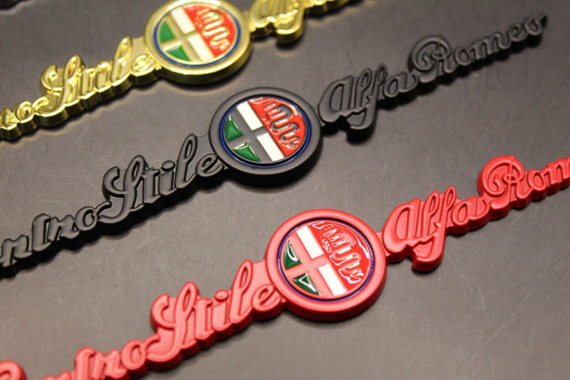 Centro Stile LETTERS For Alfa Romeo Badge Rear Boot Chrome Silver Gold Red Black