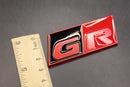 70mm X 30mm Matte Red Black GR Boot Rear Badge For Toyota