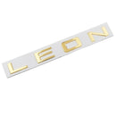 3D Shiny Gold LEON L E O N Rear Badge Letters FITS Seat Leon Cupra