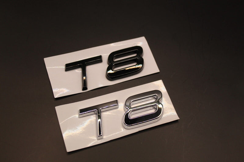 Gloss Black Chrome Silver T8 LETTERS Badge Rear Boot Tailgate For VOLVO