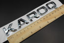 Gloss Black/Chrome Silver KAROQ For SKODA Badge Rear Trunk Boot Lid Tailgate