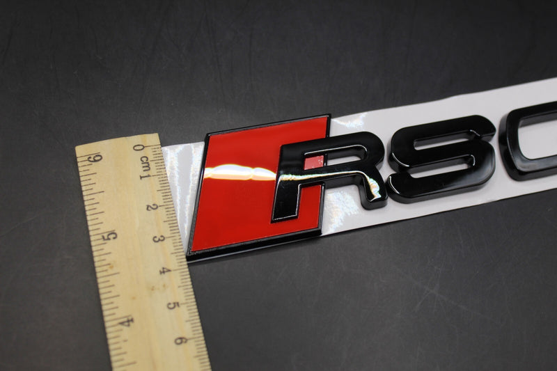 Gloss Black/Chrome Silver RSQ8 For Audi Badge Letters Emblem Rear Trunk Boot Lid
