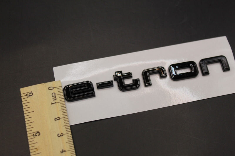 e-tron Gloss Matte Black Chrome Silver Sport Letters Badge Rear Boot FOR Audi