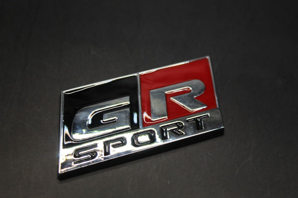 73mm X 36mm Chrome Silver Red Black GR SPORT Boot Rear Badge For Toyota