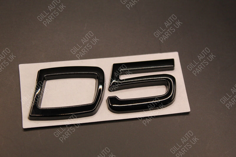 Gloss Matte Black Chrome D5 D 5 Metal Car Letters Badge Rear Boot FOR Volvo