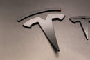 Matte Black Model Y Overlay Badge Set For Tesla Front/Rear/Steering Wheel