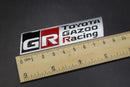 84mm X 23mm Matte Silver Red Black GR Boot Rear Badge For Toyota Gazoo Racing