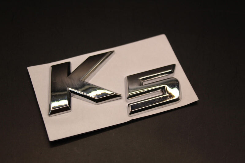 Matte Black Chrome Silver K5 LETTERS Badge Rear Boot Tailgate For KIA