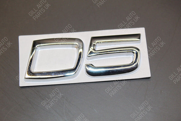 Gloss Matte Black Chrome D5 D 5 Metal Car Letters Badge Rear Boot FOR Volvo